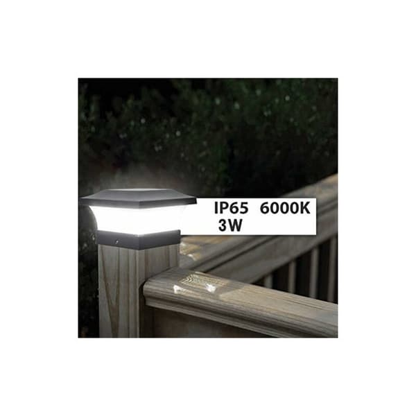 Solcelle Stolpe Solcellelys, Solcelle Stolpe Solcelle Stolpelampe Vanntett Utendørs Stolpelys LED Solcellelys for Trestolper, Dekk, Terrasse