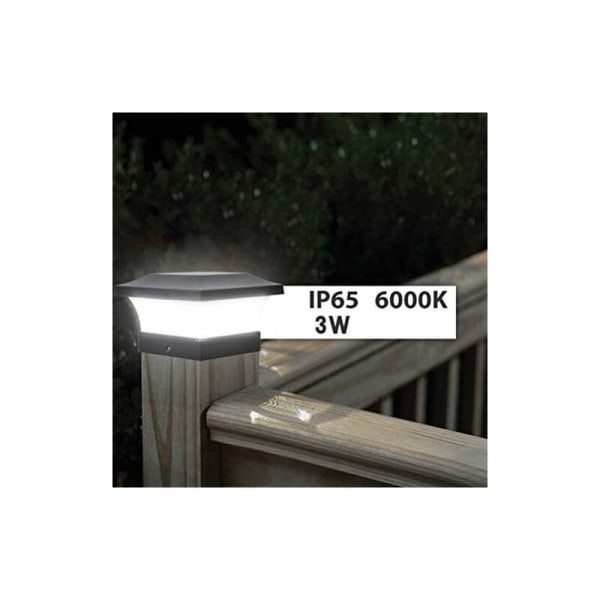 Solcellepost Solcellelamper, Solcellepost Solcellepost Lygtepæl Vandafvisende Udendørs Søjlelampe LED Solcellelampe til Træstolper, Dæk, Terrasse