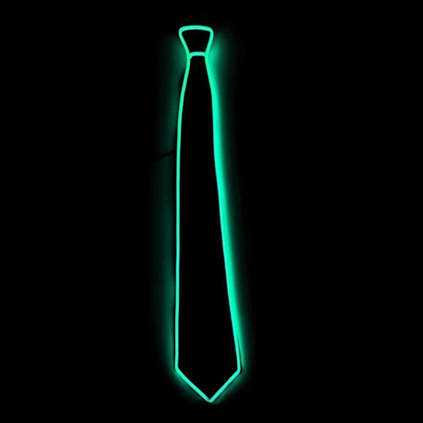 (Grønn) LED Lysende Slips Glow Lysende Slips Neon Led Slips LED Lysende Slips Kul Nyhetsslips For Fest