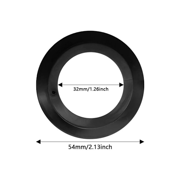 5 stk. Vaskpropforsegling, Køkken Gummi Udskiftnings Vaskpropforsegling til Stopperventil og Si-kurv, O-ringe Forseglinger i 54 mm Ydre, 32 mm Indre (Sort)
