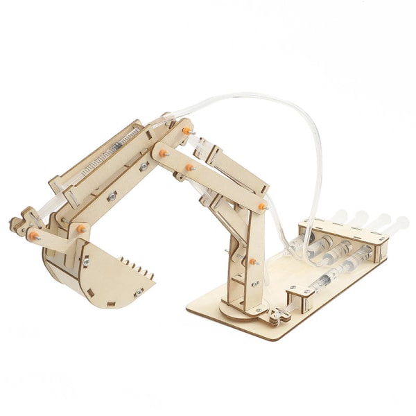 Sjovt træsamlet lille stempelgravemaskine model legetøj