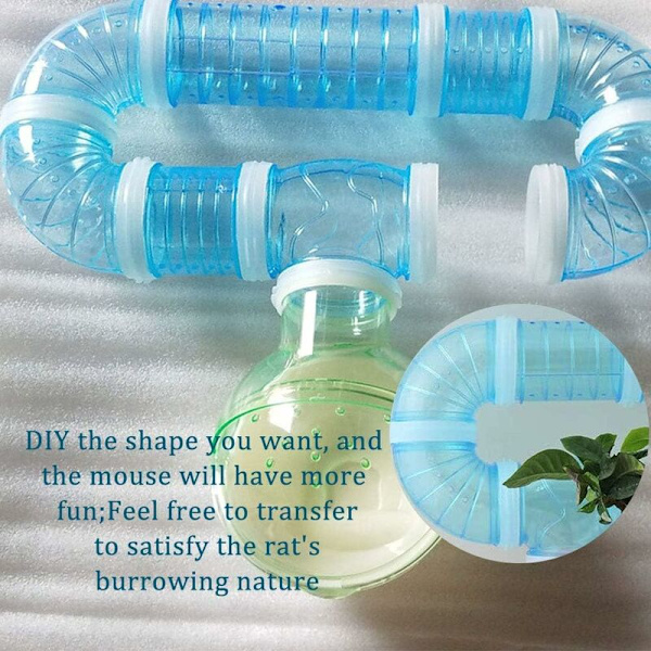 Hamster tunnlar, DIY extern hamster tunnelrör träningsburtillbehör DIY hamster tunnel för hamster möss och andra små husdjur