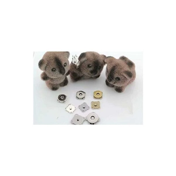 10 stk. Magnetisk rumpeknapp 18mm - Kobber