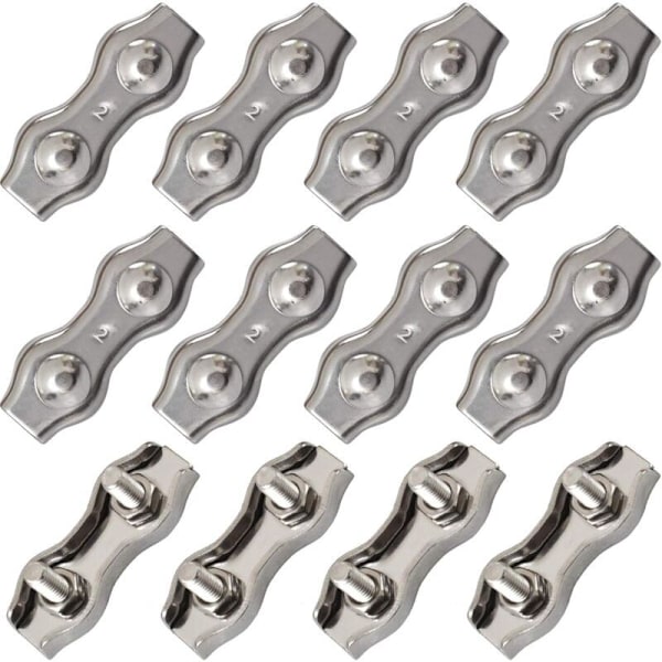 12 Stk. Duplex Rustfrit stål tang Dobbelt drivhus rustfrit stål kabler ledningsstik luggrowed kabler duplex pincet m2 kabeltang til m