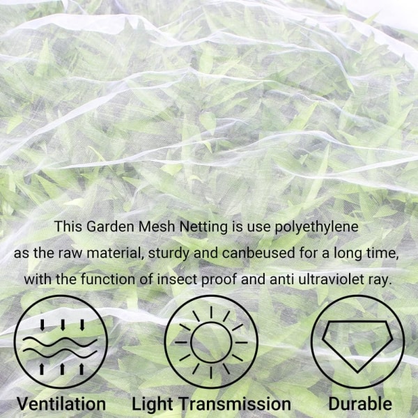 3Mx6M Hage Insekt Mesh Netting Plantebeskyttelse Dekke Hage Ne