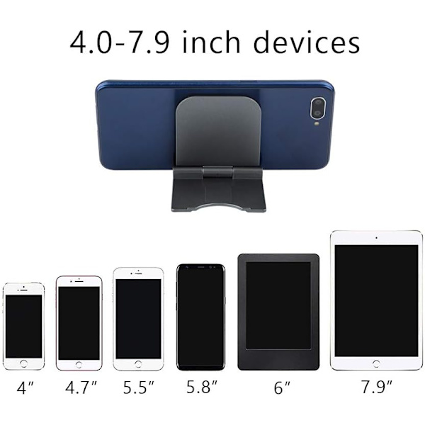 5-pakks universell sammenleggbar mobiltelefonstativ for nettbrett, lesere, mini iPad, smarttelefon