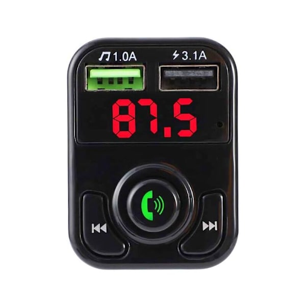 Bluetooth bil kit bil transmitter Bluetooth håndfri afspiller 3.1A hurtig opladning