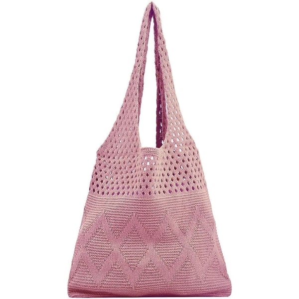 Bomull Tote Bag, Kvinner Stor kapasitet Shopping Handbag Fashion Wove