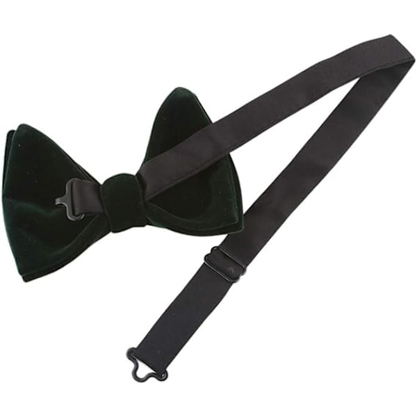 Mænds Oversized Fløjl Butterfly Solid Farve Pre Bundet Formelle Smoking