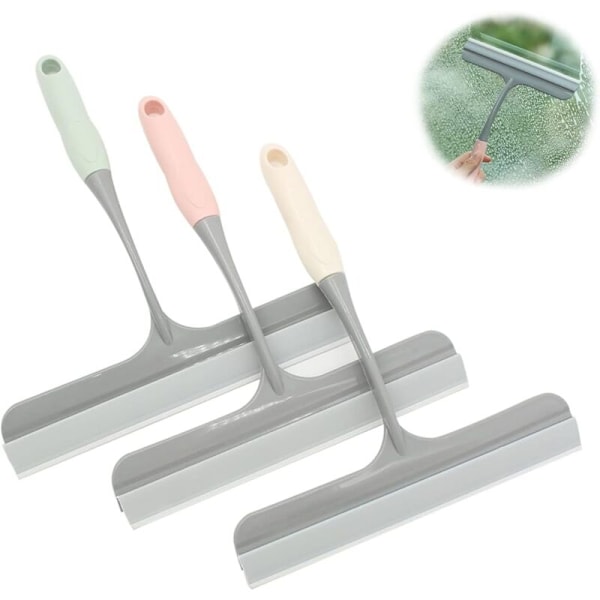 3 stycken duschskrapor, glasskrapor, silikon beige duschskrapa, spegel dusch glasskrapa, badrum, fönster, bilfönster, glasdörr