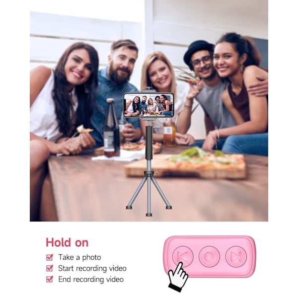 Bluetooth Scroll Ring - Trådlös kamerans fjärrkontroll (Svart)