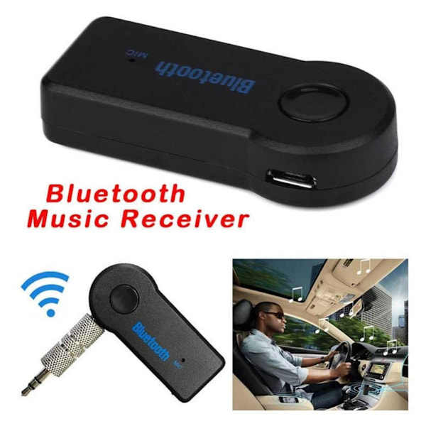 Car BT Bluetooth-modtager - håndfri opkald under opladning og lytning til 3,5 mm lyd Bluetooth-modtager