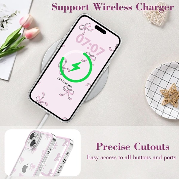 Skal för iPhone 13 för Kvinnor Flickor - Rosa