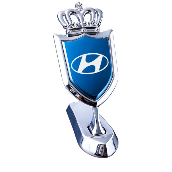 Suitable for Beijing Hyundai IX35 Tucson famous picture Kustu appearance car front logo badge sticker(silver blue)