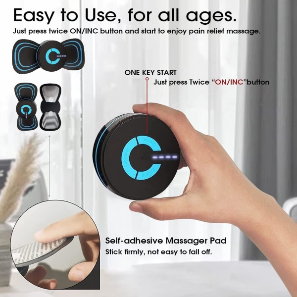 Mini Massager, Cervical Massager, 6 Methods Wireless Election Mas