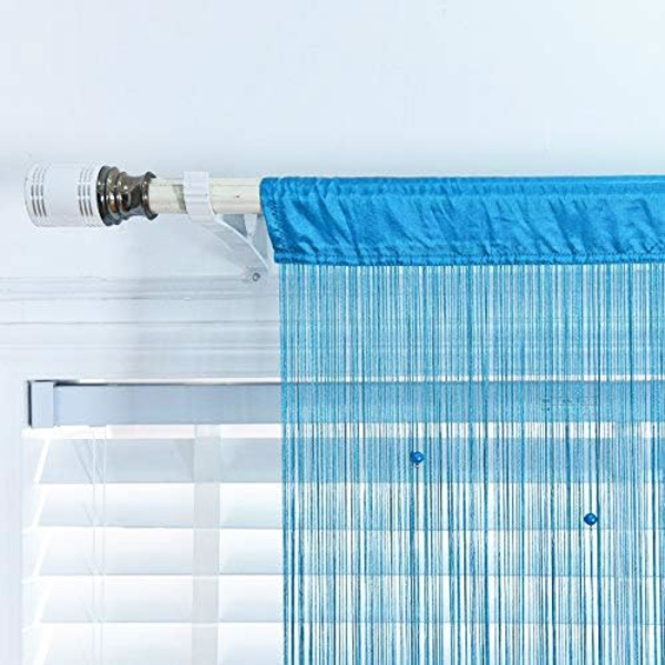 Teal Blå, 100x200cm Hjemmeindretning Perle Gardin, Polyester