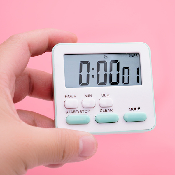 Digital køkken timer nedtælling/optælling alarmur