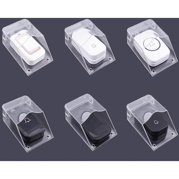 Transparent vattentät trådlös dörrklocka för Carillon Ring Utomhusknapp dörr Sonnette Kit Easy Box Kit Install