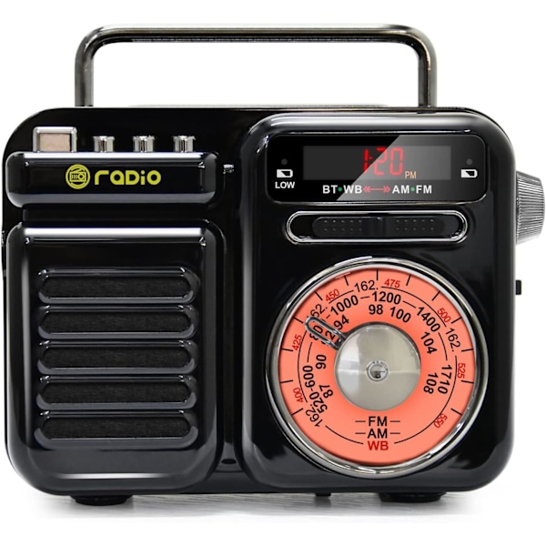 Kannettava Radio Aurinkoladauksella 2000mAh Bluetooth-kaiutin