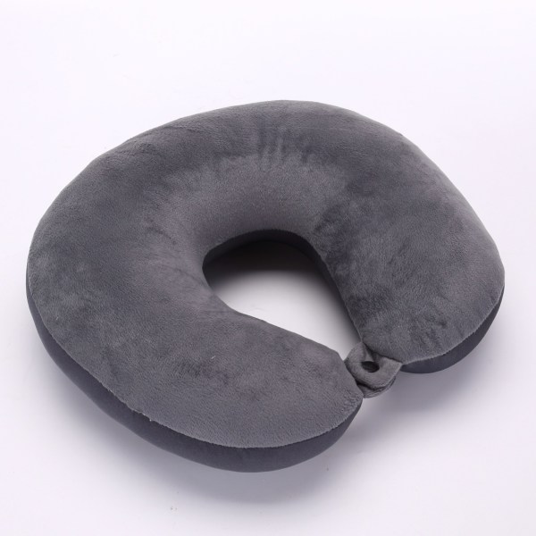 Black-2 in 1 travel pillow - 24*27*9 cm - neck pillow for airplane and travel - ergonomic