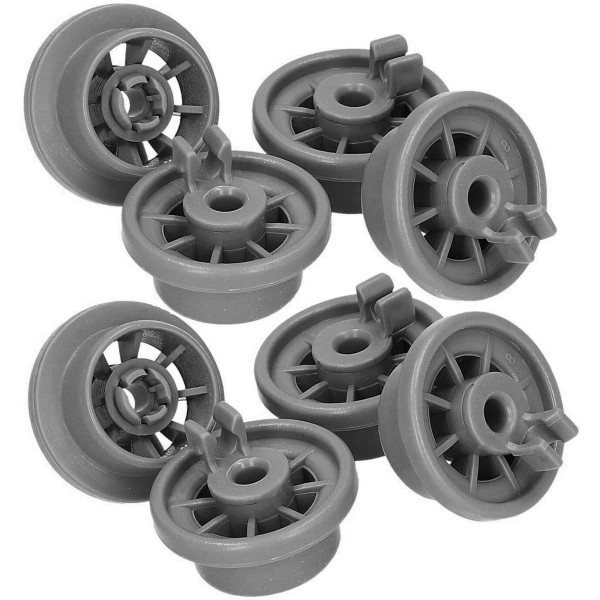 Bosch Compatible Dishwasher Wheels - Complete Universal Set of 8 Lower Basket Wheels - Compatible with Bosch, Siemens, Beko, Neff Dishwashers and ot