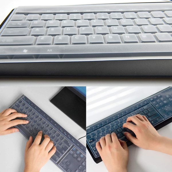 1 stk Desktop Keyboard Protector HD Silikon støvtett tastatur
