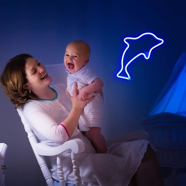 LED-neonljus för väggdekoration, USB- eller batteridriven, klöverformad dekoration för sovrum, flickrum.