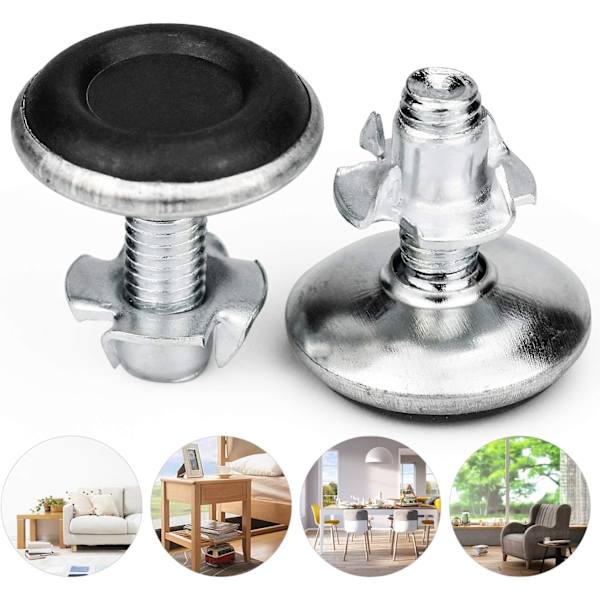 20-pack justerbara möbelfötter, nivelleringsfot T-mutter M8x20x30mm gänga, skruvar nivelleringsstöd möbelben, stol, bord