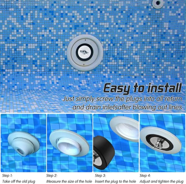 2 st pool vinterplugg, vinterpoolplugg vinterplugg för simbassäng gummi vinterpluggar, 38 mm och 51 mm för simbassänger och spa