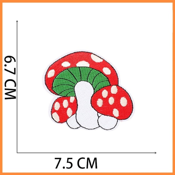 20 stk. Cartoon Svampe Broderi Patch Svampe Grant Broderi Mærke Tøj Patch Mærkat Express Broderi Badge