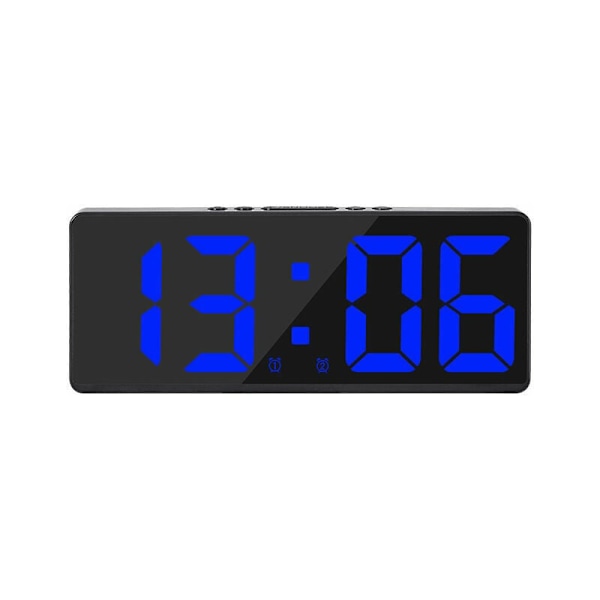 Stor intelligent digital väggklocka App tid/datum/ljudutlösare och kontinuerlig kortfattad uppräkningsfunktion och volymlarm med snooze-funktion - bl