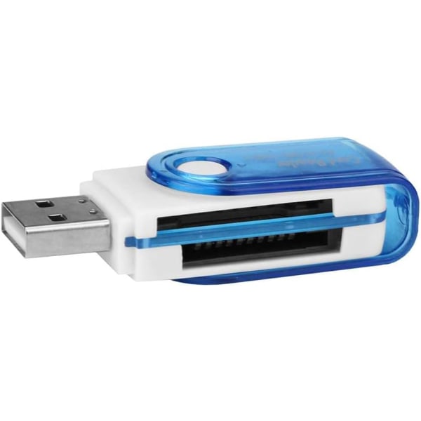 Sininen-1kpl, 4-in-1 USB monitoimikortinlukija MMC MicroSD TF MICRO SD MS PRO DUO M2 USB flash-sovitin