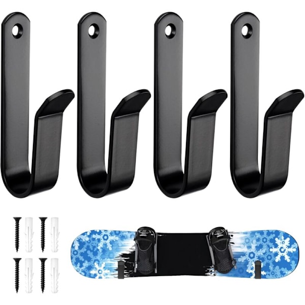 Væg skateboardholder, Ski Skiing Ski Porte Display Rack, Bilski, Opbevaringskroge, Planches som Skateboards, Longboards, Wakeboards og Rol