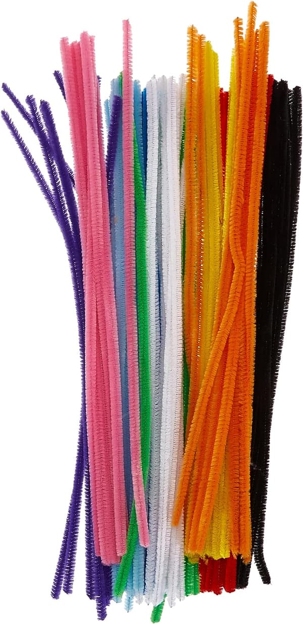 Chenille Garn Mix, Multifarvet, 30 cm 100stk