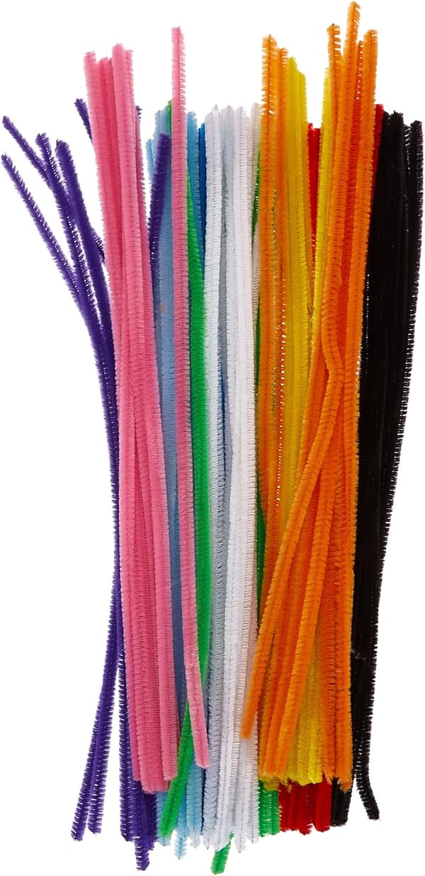 Chenillegarn Mix, Flerfärgad, 30 cm 100st