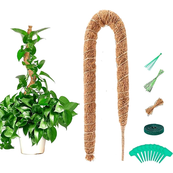 2 stk. Mosstænger, Bøjbare Mosstænger til Planter Monstera Klatreplanter Indendørs, Havegitter