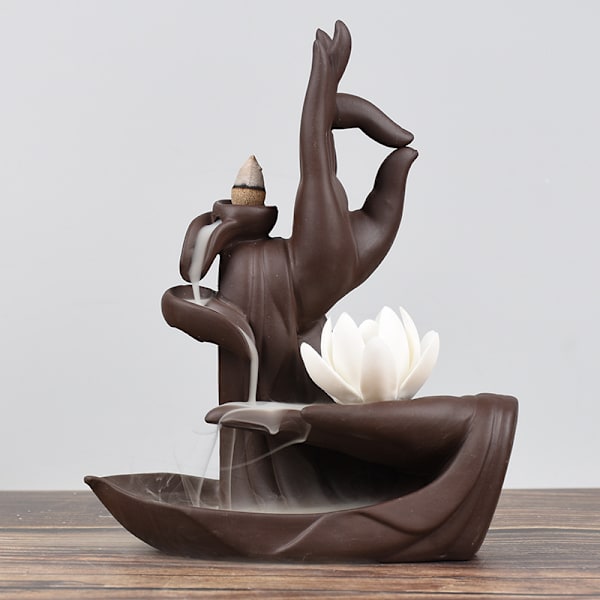 Keraamiset käsityöt kodinsisustus violetti hiekka Foshan lotus Zen sydän käänteinen virtaus suitsukepoltin