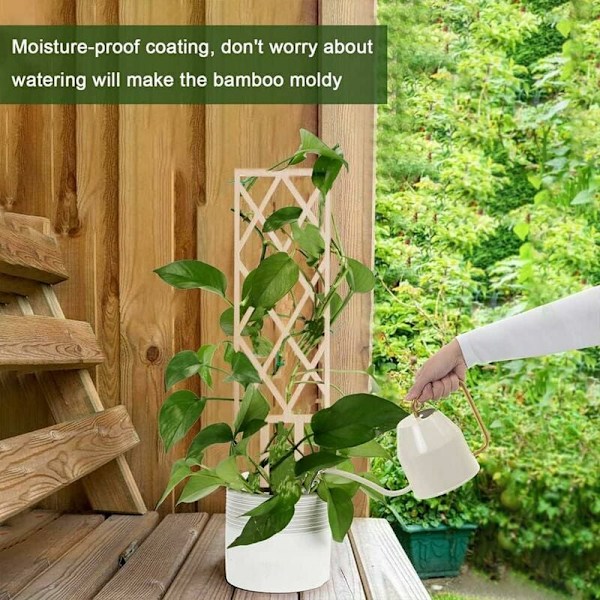 Trätorn för trädgården, stöd för växter, växtstöd, spaljé för klätterväxter utomhus och inomhus (3-pack)