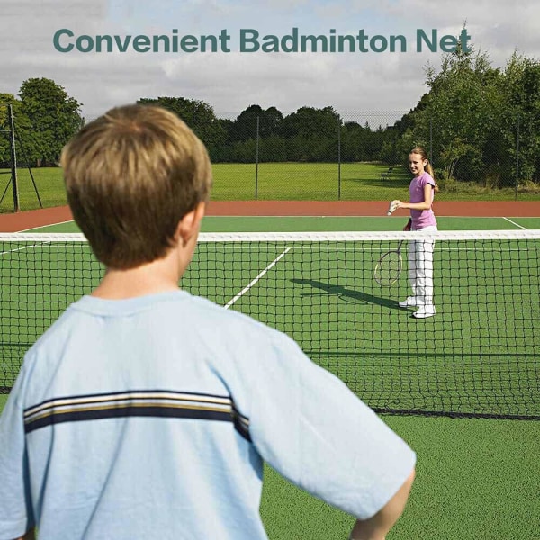 Sammenleggbart badmintonnett (grønt), bærbart badmintonnett, 610 x 76 cm volleyballnett, sammenleggbart og slitesterkt badmintonnett, egnet for innendørs