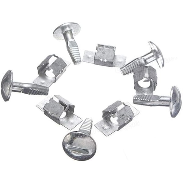 Set med 5 par fixeringsklämmor i aluminiumlegering för under motorplåten, biltillbehör - reservskruv för Peugeot 206 207 406 407 807
