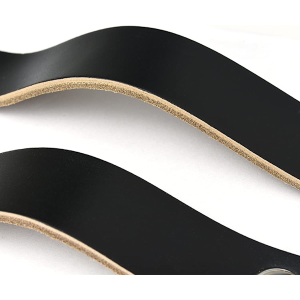 6 st beige läderhandtag för lådor, byrå, skåp, dörrknoppar, justerbara handtag för kök, dörrknoppar med skruvar 22 mm, avstånd