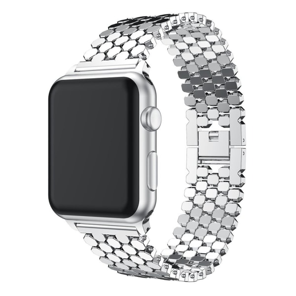 Silver Compatible with Apple Watch Strap 45mm 44mm 42mm for Women Men, Stainless Steel Adjustable Replacement Strap for Apple Watch SE/iWatch Series