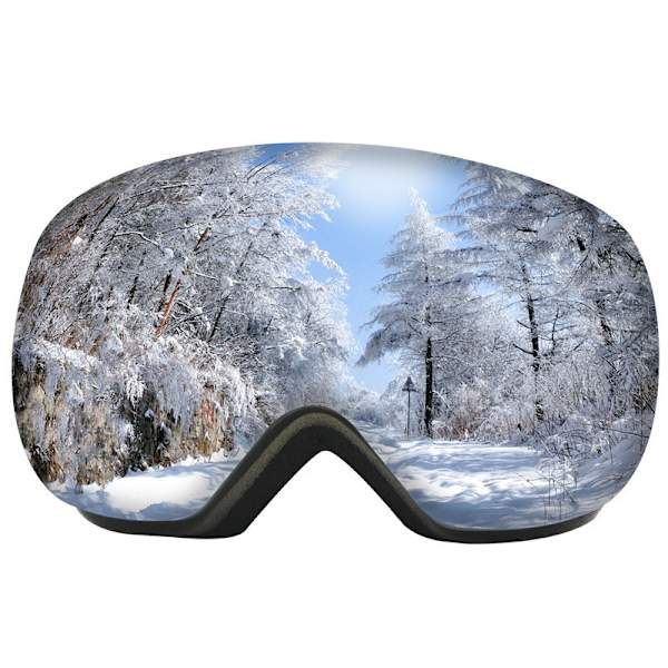 Skidglasögon - Ramlösa, skyddande snöglasögon för män och kvinnor (levereras med gratis fodral)
