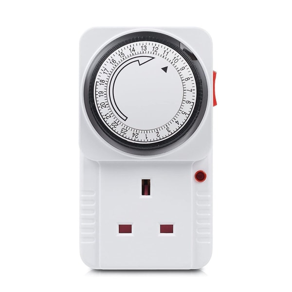 Stik - 24 timer programmerbar mekanisk timer-stikkontakt Britisk standard mekanisk cyklustimer Automatisk Smart Switch-timingsstik