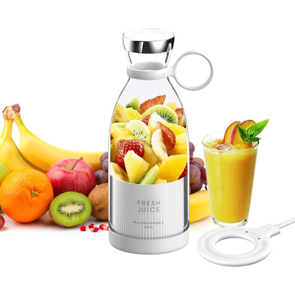 MINI Mixer snabb portabel 350 ml med trådlös laddning 4 blad för smoothie milkshake juice för barnmat