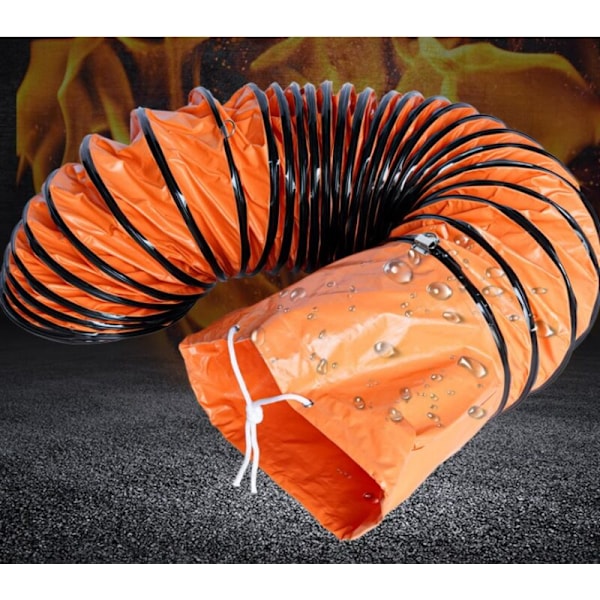 Ventilationsslang längd 1 m, flexibel PVC-kanal, flexibelt frånluftsrör för fläkt med 300 mm diameter, hopfällbar flexibel mantel för frånluftsfläkt f