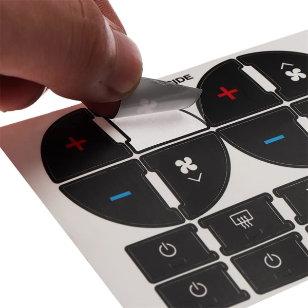 Reparationsdekal med 31 knappar Reparationsdekal för bil Dash-knapp, PVC