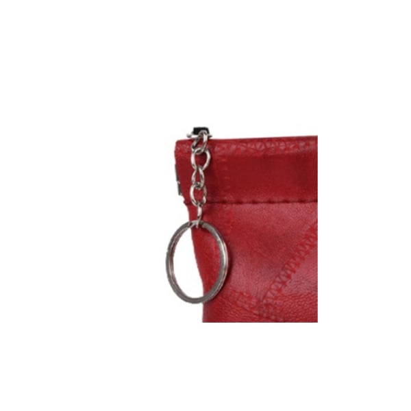 (Rød) bilnøgleetui, nøgleetui i PU-læder, taljetaske, nøgletaske