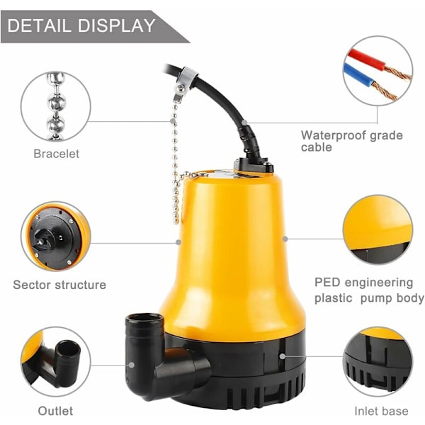 DC-sähköauton vesipumppu, akkukäyttöinen mikrosukelluspumppu, DC-pumppu DC-12V