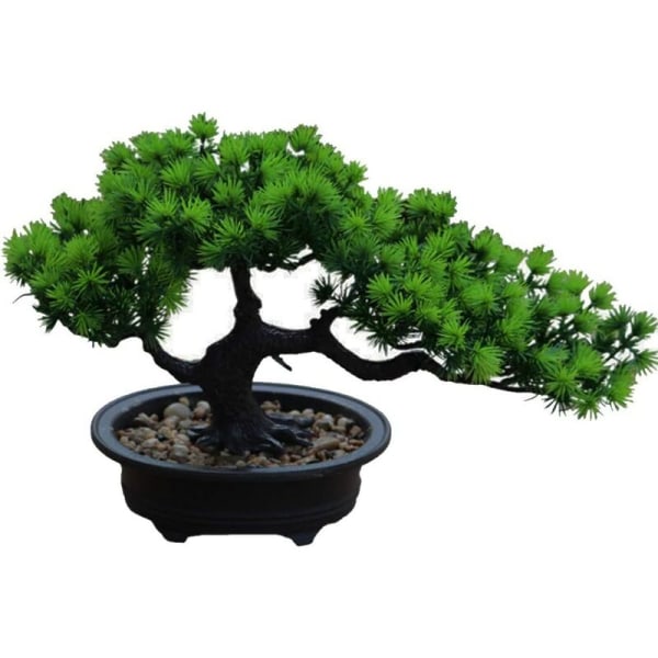 Keinotekoinen Bonsai-puu Väärennetty Kasvikoriste Ruukutettu Keinotekoiset Kotikasvit Japanilainen Mänty Bonsai-kasvi 19cm Korkeus 34cm Leveys Koti Dekor Dis